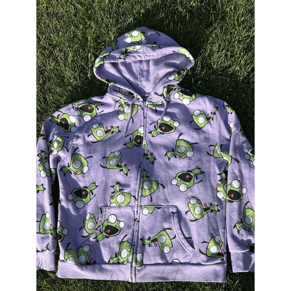 Invader Zim Women’s Size L Zip Hoodie Gir Cartoon - Picture 1 of 6